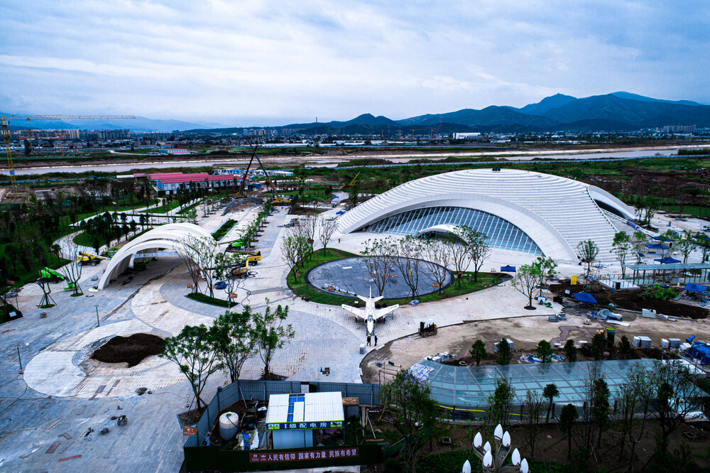 蜀道建川電影博物館聚落項(xiàng)目游客接待中心航拍